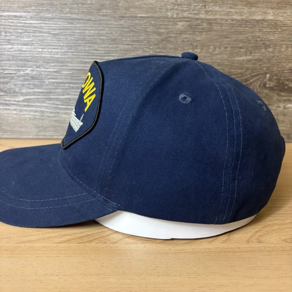 USS Iowa Hat Cap Snap Back Blue Navy BB 61 Adjustable